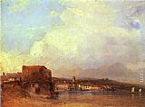 Richard Parkes Bonington Famous Paintings - Lake Lugano